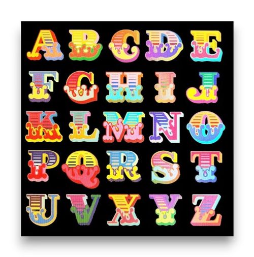 Ben Eine - Alphabet Black - Limited Edition 1000 Signed Lenticular Mini Print