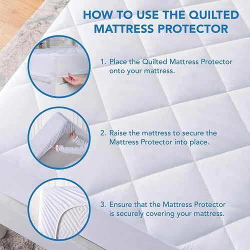 EXTRA DEEP QUILTED MATRESS MATTRESS PROTECTOR FITTED BED COVER ALL SIZES — image 6