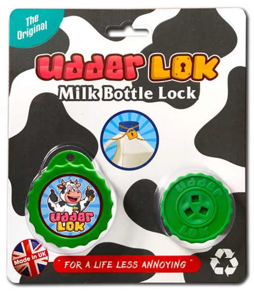UdderLok-The Original Patented Milk Bottle Lock! Stop People Pinching Your Milk!