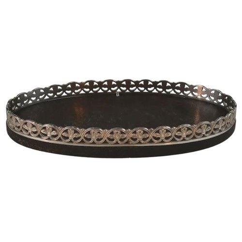 An unusual antique English sterling solid silver & Bakelite small Tray  C.1929