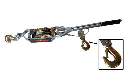 4 TON HEAVY DUTY 2 HOOK CABLE PULLER HAND WINCH TURFER FOR CARAVAN BOAT TRAILER