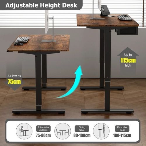 120CM Electric Height Adjustable Standing Desk Sit Stand Table For Home Office — image 4