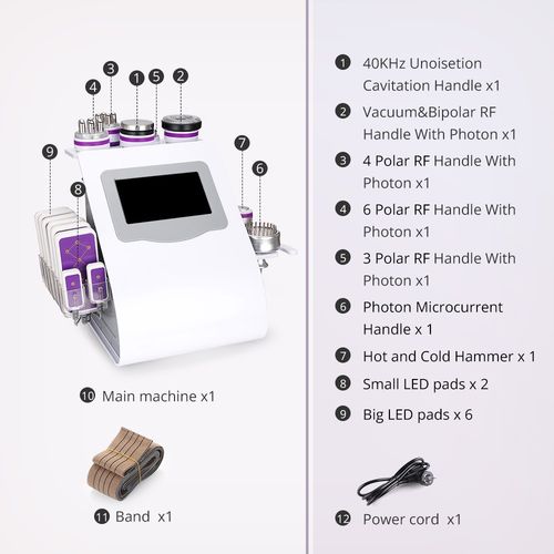 myChway 9 in 1 Cavitation 40K RF Vacuum Machine Body Massage Facial Skin Care UK — image 14