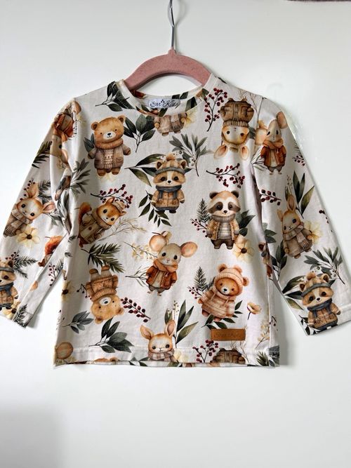 Star Kids Unisex Baby  Long Sleeve Top Autumn Animal Print Cotton Crew Neck 98 — image 1