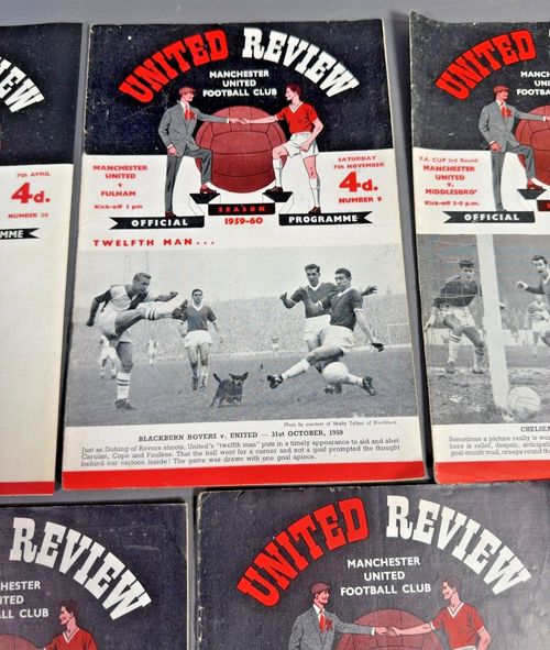 11 Man Utd United Review Programmes 1955-66 FA Cup Vintage Collection — image 7