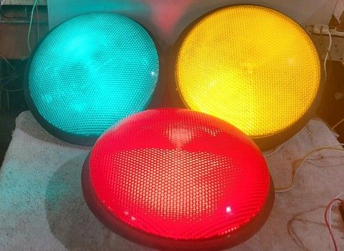   SET  Red,Yellow &Green Traffic Light Signal LED GE RED&GREEN 12 inch lenses