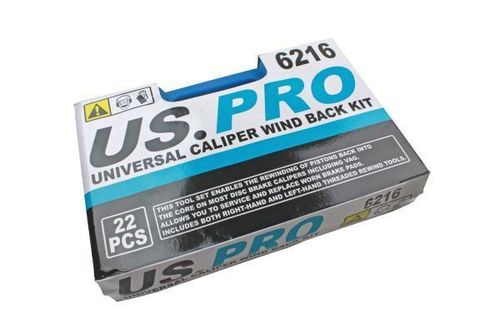 US PRO  22pc Universal Brake Piston Caliper Wind Back Tool Kit 6216 — image 3
