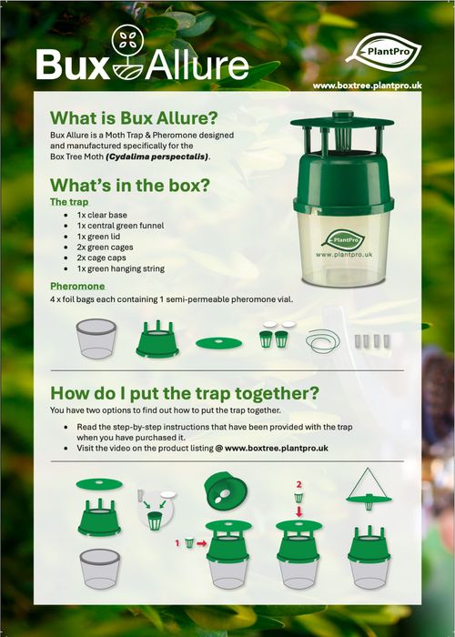 PlantPro Box Tree Moth Trap & 4x Pheromone Lures Reusable Catcher Protect Buxus — image 3