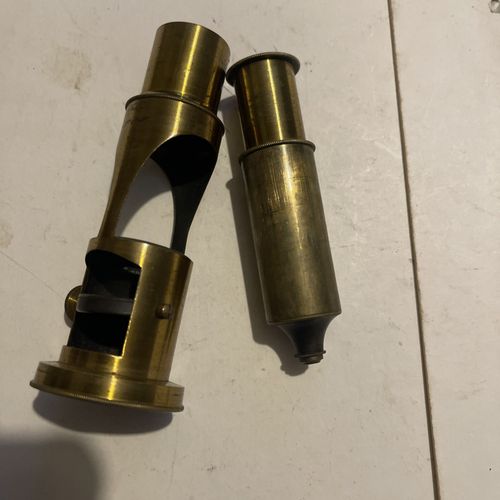Vintage Brass.Student Microscope With Adjustable Lens ..See photos  — image 9