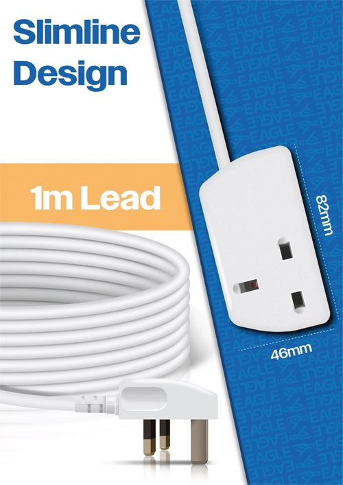 Extension Lead 2 4 6 Gang Way Plug Sockets  0.5m-20m Cable Electric Mains Power — image 4