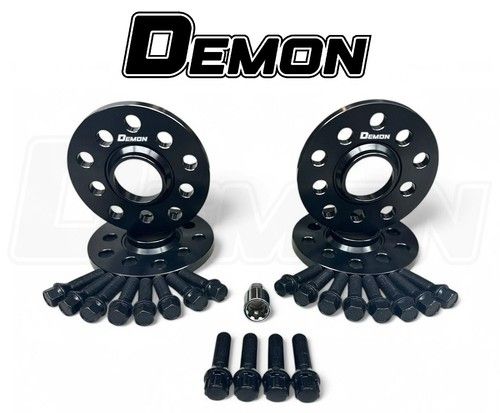 2x 10mm, 2x 12mm Black DEMON Wheel Spacers Kit 5X120 72.6MM BMW E81 E82 E87 E88