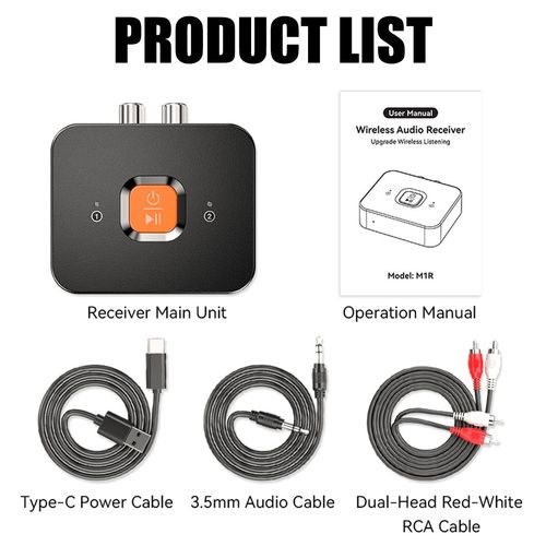NFC Bluetooth 6.0 Receiver Wireless Audio HiFi Music Adapter 3.5mm Jack AUX RCA — image 2