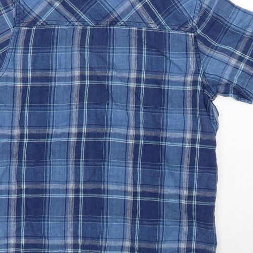 Boys UK Size 10 Years Matalan Blue Basic Button-Up — image 4