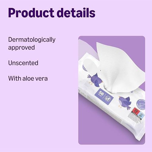 Ultra Sensitive Baby Wipes,Unscented,18 Pack of 60, Baby Care Product,Clean Baby — image 4