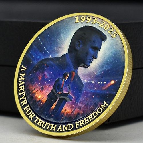 Charlie Kirk 1993‑2025 Memorial Medal – Tribute To Legacy & Freedom Golden Coin