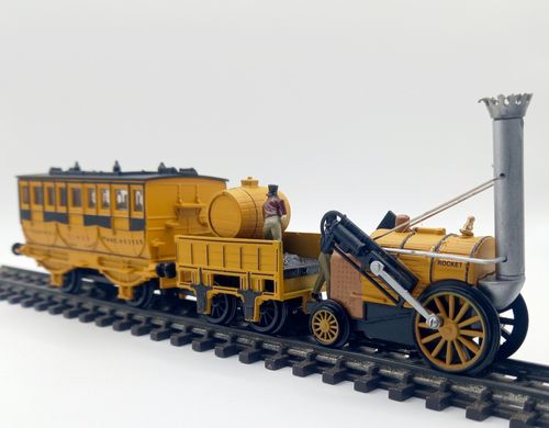 OO Gauge 1:76 Scale Stephenson's Rocket Steam Locomotive Train Display Model — image 5