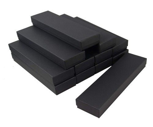 Matt Black Cardboard Cheap Jewellery Gift Packaging Boxes Available in 10 Sizes