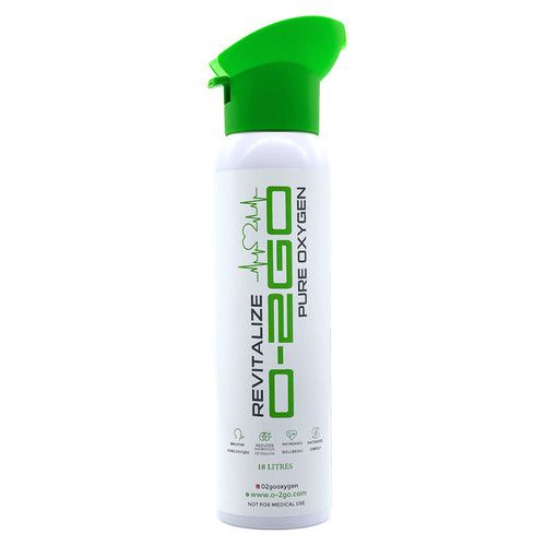 O2GO 18 Litres 95% Pure Oxygen Cannister With Inhaler Cup Canned O2 Revitalize