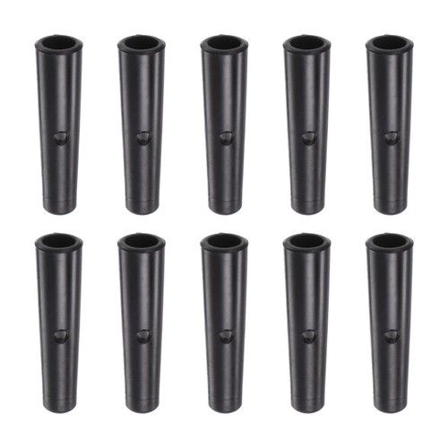 10pcs Umbrella Tail Beads Gum PP 5mm Dia for Extra Large Umbrella Cover, Black