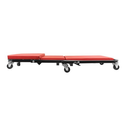 2-in-1 Folding Car Creeper Mechanics Stool Padded Crawler Board with Padding Red — image 13