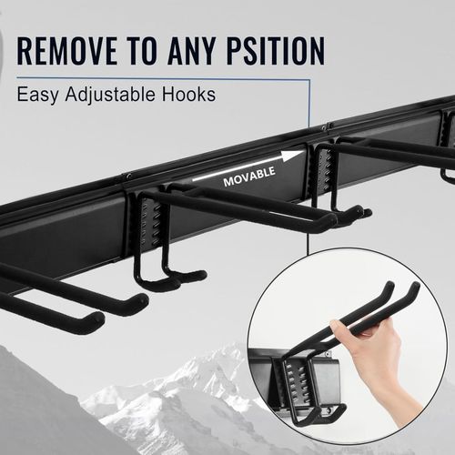 2x Garage Garden Tool Holder Storage Rack Shed Wall Mounted Organiser Long Hooks — image 12