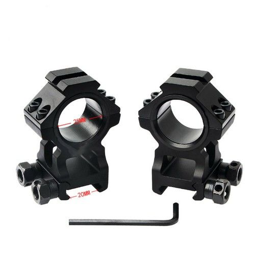 2Pcs/Set High Profile 25.4mm/30mm Scope Rings Mount for 20mm Picatinny Rail UK