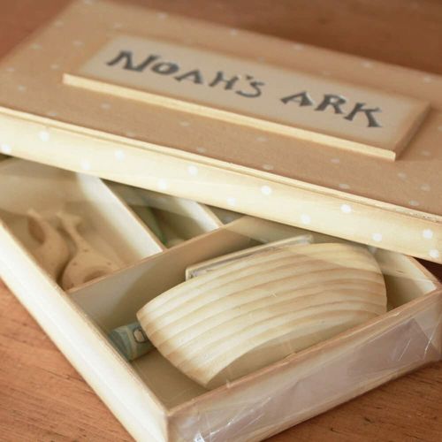 Little Noah's Ark Hand Carved Christening Christmas Birthday Gift Boxed Keepsake — image 4