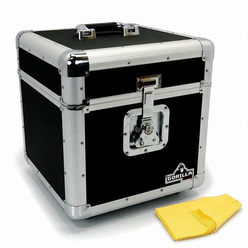 Gorilla LP100 12" Vinyl Record Storage Box Flight Carry Case Holds 100 (Black) — image 1