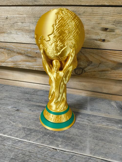 World Cup Trophy Replica Gold Football Soccer Award 24cm 3D Printed — image 2