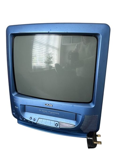 JMB CRT TeleVideo Combination TV VHS Player Tested Retro Gaming 14"
