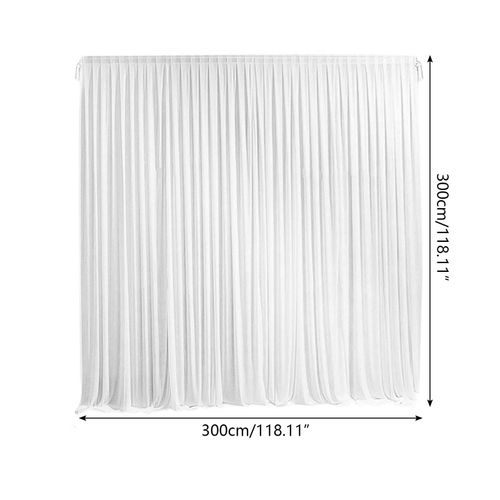 3×3m White Backdrop Curtain Background Drape Wedding Party Stage  Booth Sheer — image 8