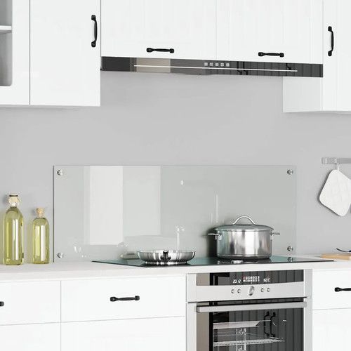 WALPLUS Kitchen Splashback Clear 120x40cm Tempered Glass Panel
