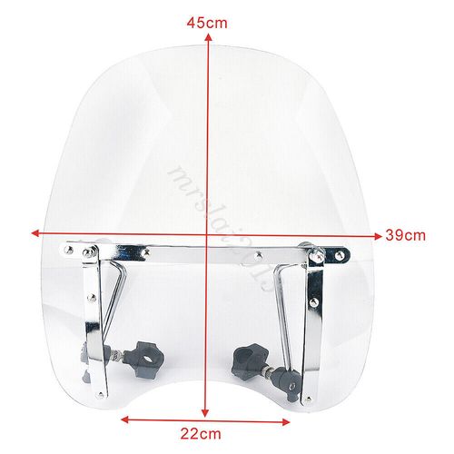 Motorbike Wind Screen Deflector Windscreen Motorcycle Front Windshield Universal — image 8