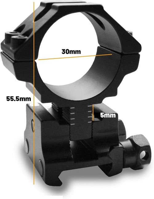 2x Scope Ring Mount 1''/30mm Precision Adjustable Height for 20mm Picatinny Rail — image 8