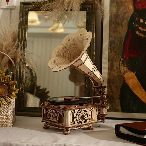 ROKR 3D Wooden Puzzles DIY Jigsaw Model Kit Music Box Building for Adults Gift — image 2