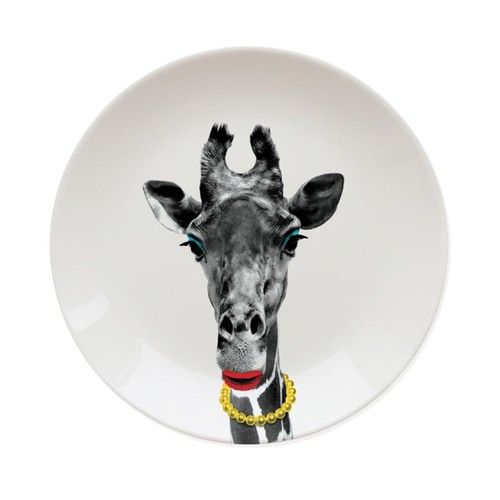Dining Plates - Funny Animals Mustard Wild Dining Tableware and Water Bottles