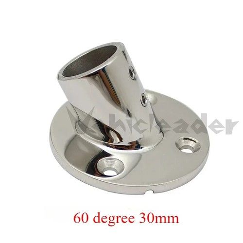 22/25/30/32mm Boat Hand Rail Fitting Round Stanchion Base Pipe 30/45/60/90 Deg