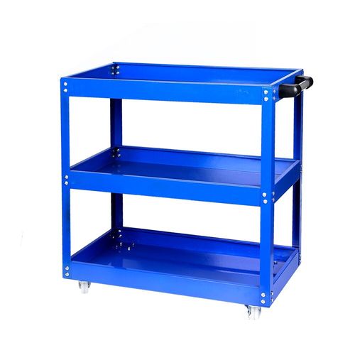 Durable Garage Tool Storage Heavy Duty Trolley Workshop 3 Tier Wheel Cart Shelf — image 11
