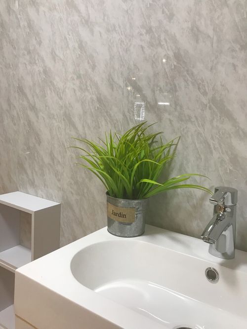 10 Grey Marble PVC Bathroom Cladding Plastic Shower Wet Wall Ceiling Panels — image 6