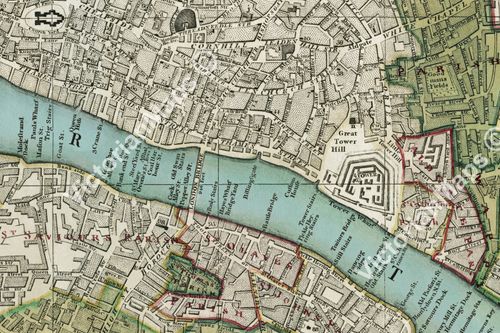 Antique map LONDON WESTMINSTER historical plan Bowles 1800 wall art print poster — image 4