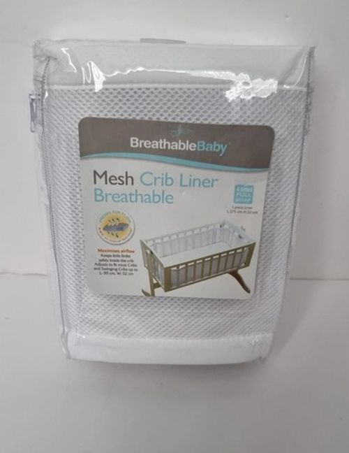 Breathable Baby Mesh Crib Liner 4 Sided Cot Toddler Soft Safe 