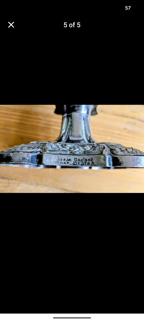 Antique Silver Plated Candelabra — image 3