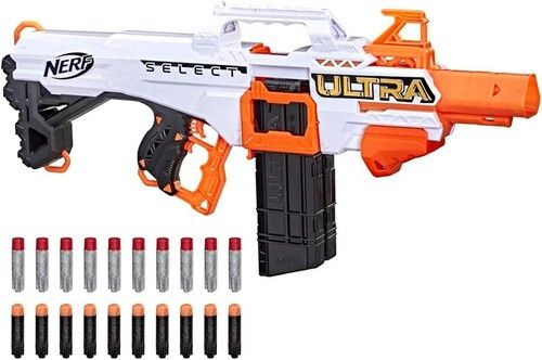 Nerf Ultra Select Fully Motorized Blaster, Fire 2 Ways, Includes Clips and Darts