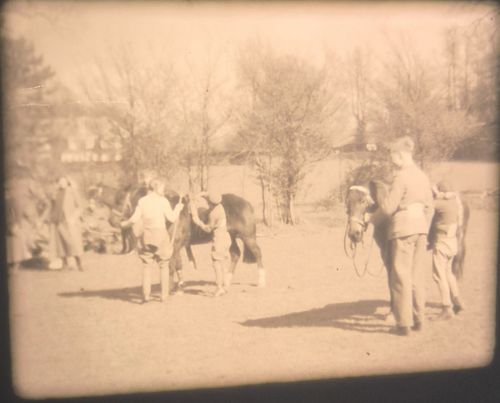 16mm CINE FILM HOME MOVIE FAMILY HORSES CHILDREN PLAYING GAMES CHARMING 1930s — image 12