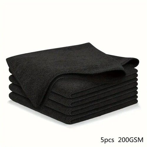 New Microfiber Cleaning Cloth 12 Pack Cleaning Rag Cleaning Towels with Black
