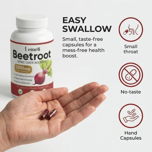 3-Pack | Lemeli Beetroot - 1300mg, Lemeli Beet Root Supplement 60 Capsules UK~ — image 5