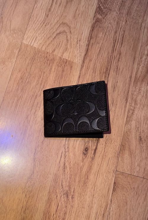 3 in 1 Coach Black Wallets and Keychain Set — image 4