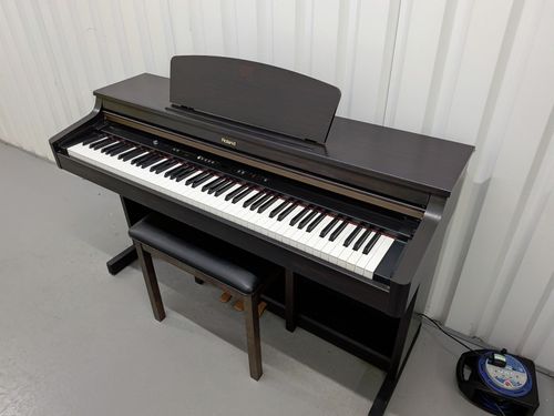 Roland HP103e digital piano and stool in dark rosewood finish stock number 26392 — image 7