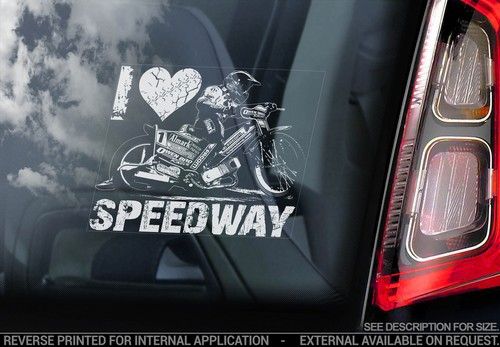 I Love Speedway - Car Window Sticker -  Coventry Bees Motorbike Racing - TYP2