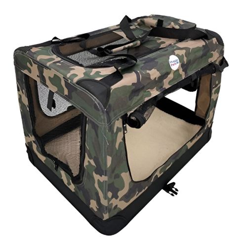 HugglePets Fabric Dog Crate Puppy Carrier - Cat Travel Cage Carry Pet Bag 4 Size — image 2